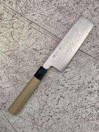 Konosuke Suminagashi VG-10 Wa-Nakiri (groentemes), 180 mm - Octagonaal Honokihout - Saya