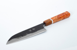 CUSTOM Takeo Murata Kurouchi Aogami #1 santoku (universal knife), 165 mm