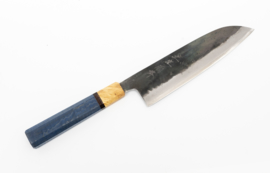 CUSTOM Kagemitsu Amefuri Kurouchi Aogami #1 santoku (universal knife), 180 mm