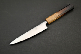 Fukushima 素晴らしい Subarashī, Aogami Super, Petty (Office knife) 135 mm, Oak handle (Yakiurushi)