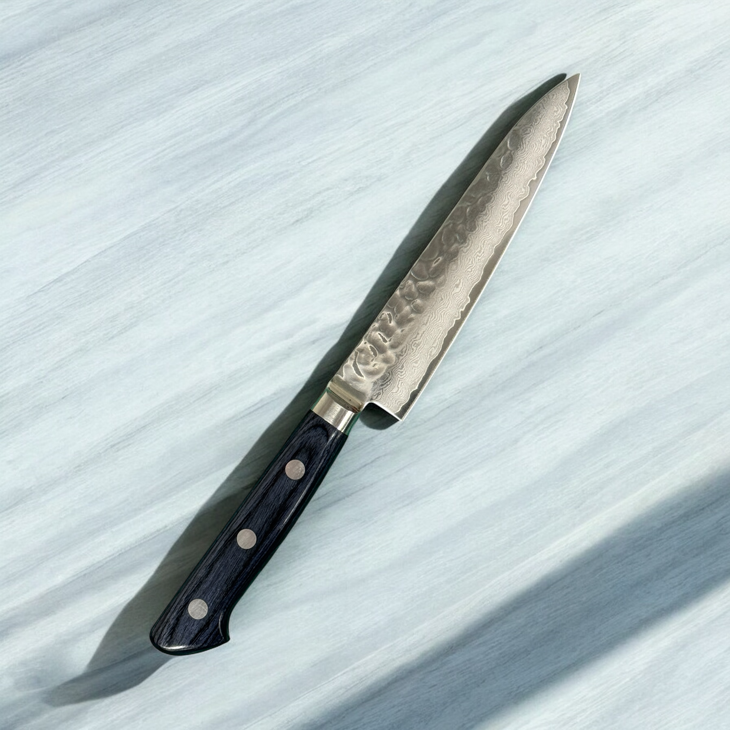 Kagemitsu Enodake 可愛岳, VG-10 Damascus, Petty (office knife) 135 mm, Western handle