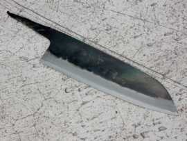 Kagemitsu Amefuri, santoku (universal blade), 180 mm, Sanmai, Aogami #1, -non-stainless cladding - sharpened.