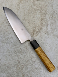 Fukushima 清潔さ Seiketsu-sa Gingami #3 stainless, Santoku (universal knife) 165 mm ,  oak handle