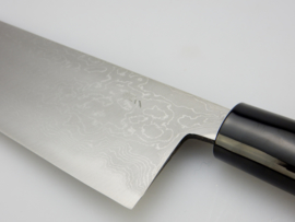 Tosa Matsunaga Aogami damascus Nakiri Jigata (vegetable knife), 165 mm