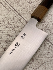 Konosuke HD-2 Wa-Gyuto (chefsmes), octagonaal Khii Ebbenhout, 210 mm - met saya -