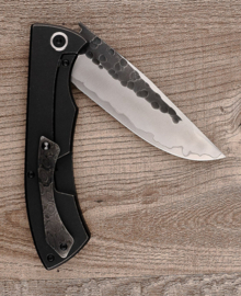 Nigara SG2 Tsuchime Damascus Folding Knife G10 Handle