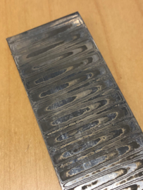 Blank Damascus steel, VG10 core "ladder" pattern, stainless steel (250*35*4 mm)