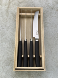 Shizu Takumi  VG-10 damast steakmessen (set van 4), in luxe houten doos