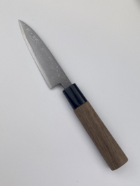 Tosa Matsunaga Aogami damascus petty (officemes), 105 mm