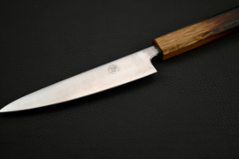 Fukushima 素晴らしい Subarashī, Aogami Super, Petty (Office knife) 135 mm, Oak handle (Yakiurushi)