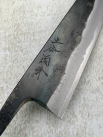 Kagemitsu Amefuri, Kiritsuke , 150 mm, Sanmai, Aogami #1, -non-stainless cladding - sharpened-