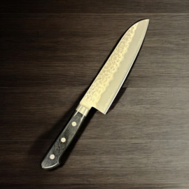 Kagemitsu ミノガワ Minogawa Tsuchime, Santoku 180 mm (universal knife), Aogami Super Steel -western style handle-
