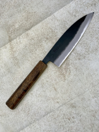 Hinokuni Shirogami #1 petty/ko-gyuto kuroichi Sanmai, Oak octagonal -150 mm-