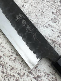 Anryu Aokami Super Tsuchime Kuroichi santoku (universeel mes), 170 mm