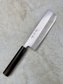 Muneishi Aogami Damascus Nakiri (vegetable knife), 165 mm