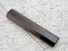 Traditioneel octagonaal Rosewood handvat - Black Pakka - (maat S)