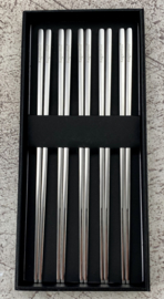 Kagemitsu 金属 Kinzoku Chopsticks -set of 5- Stainless Steel silver