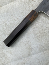 CUSTOM Kagemitsu Amefuri Kurouchi Aogami #1 Santoku (universeel mes), 180 mm