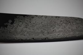 Takamura Uchigumo Suminagashi Santoku (universeel mes), 165 mm