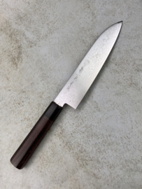 Kikuichi Nickel Warikomi Damascus series (NWD) Santoku,  Rosewood octagonal handle  -180 mm-