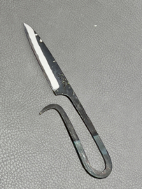 Yosimitu Kajiya Shirogami Mame Outdoor kuroishi (Outdoor knife), 90 mm -with heel-