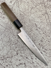 Kikuichi Ginsan #3 Petty Sanmai, Walnoot octagonaal heft  -135 mm-