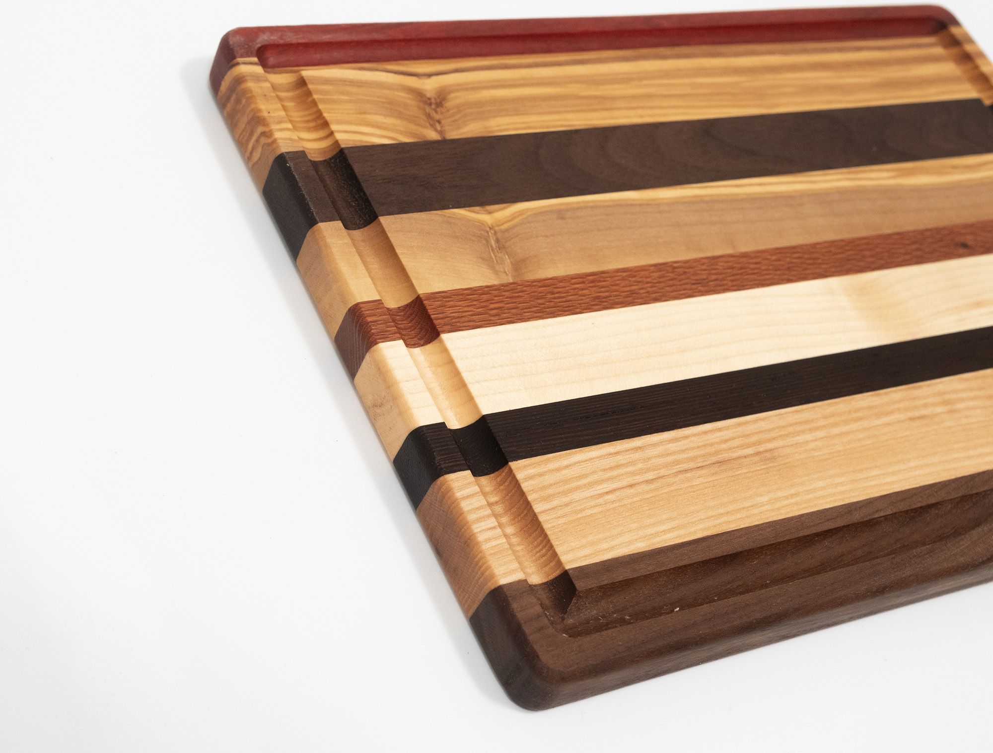 Unique cutting board (handmade), Walnut, ash, maple, wenge, lacewood, padouk, olive wood