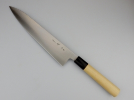 Konosuke HD-2 Wa-Gyuto (chefsmes), D-vorm Honoki, 240 mm -met Saya -