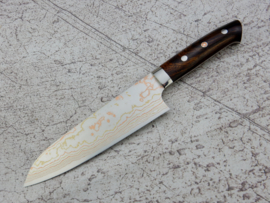 Takeshi Saji Rainbow Damascus Santoku (universeel mes), 180 mm