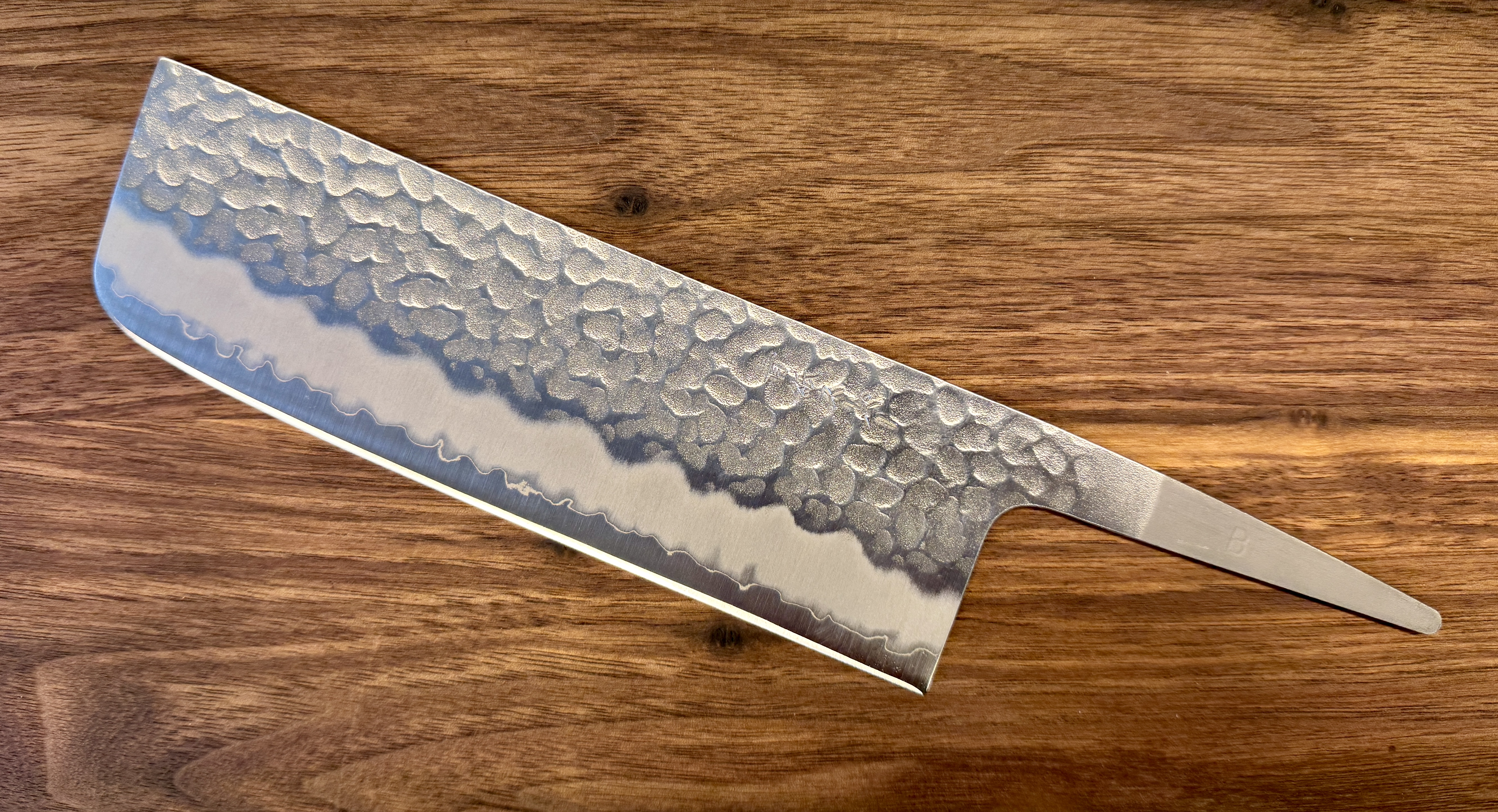 Kagemitsu Minogawa Nakiri 165mm (vegetable knife), Sanmai, Aogami Super, stainless cladding, sharpened, - blade only -