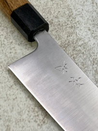 Fukushima 素晴らしい Subarashī, Aogami Super, Gyuto (Chefsmes) 240 mm,  eik handvat