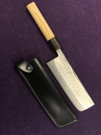 Leather saya (protective cover) for vegetable knives (nakiri) up to 18 cm