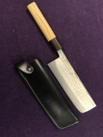 Lederen saya (beschermhoes) voor groentemessen (nakiri) tot 18 cm