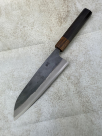 CUSTOM Kagemitsu Amefuri Kurouchi Aogami #1 Santoku (universal knife), 180 mm