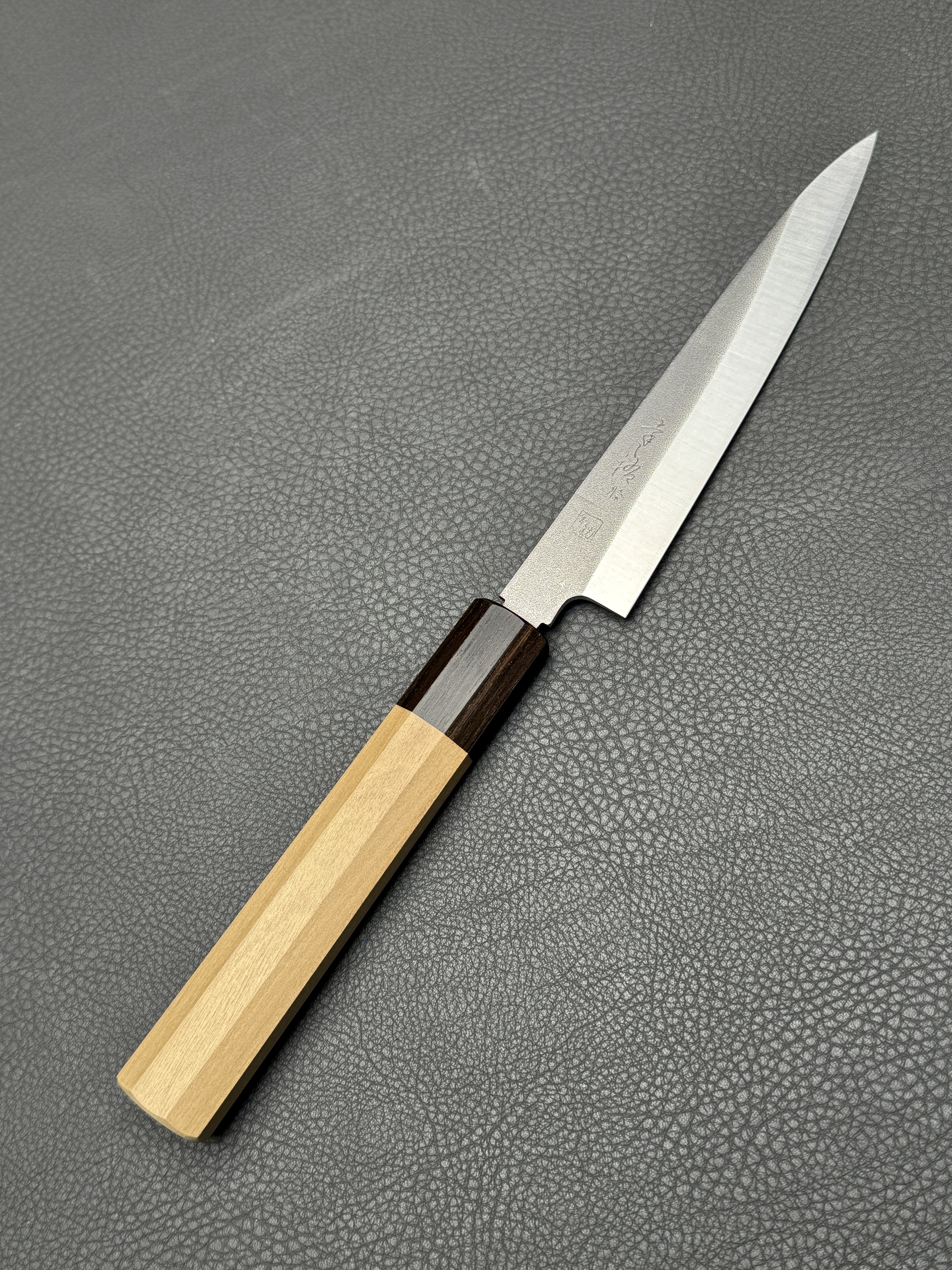Konosuke Sanjo GS+ Nashiji wa-petty (office knife), 150 mm, Ho octagonal with Ebony