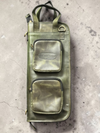 Drumstick leather knife bag/sheath for 6-8 knives -dark green-