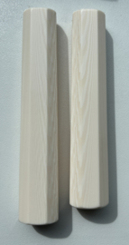 Traditioneel octagonaal handvat- Corian Ivory (kunstivoor) - (in 2 maten)