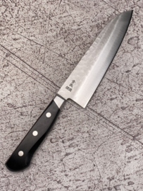 Kagemitsu Naname Santoku (universeel mes), Aogami, 180 mm