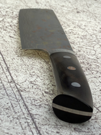 Takeshi Saji Rainbow Damascus Nakiri (vegetable knife), 165 mm