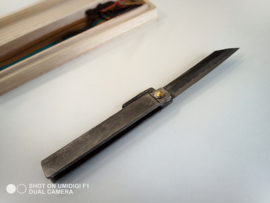 Osamu Tomita Higo Naifu Rentetsu, hammer forged, black blade