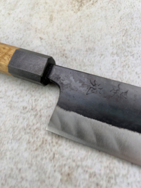 Fukushima 暗い Kurai Kuroichi, Aogami #2, Nakiri (Vegetable knife) 165 mm, oak handle