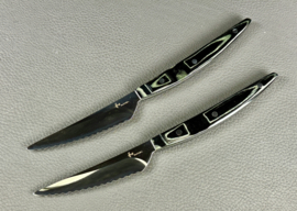 Mitsuboshi Nagomi set 2 steak knives, 90 mm  Black and Black pakkawood handle-