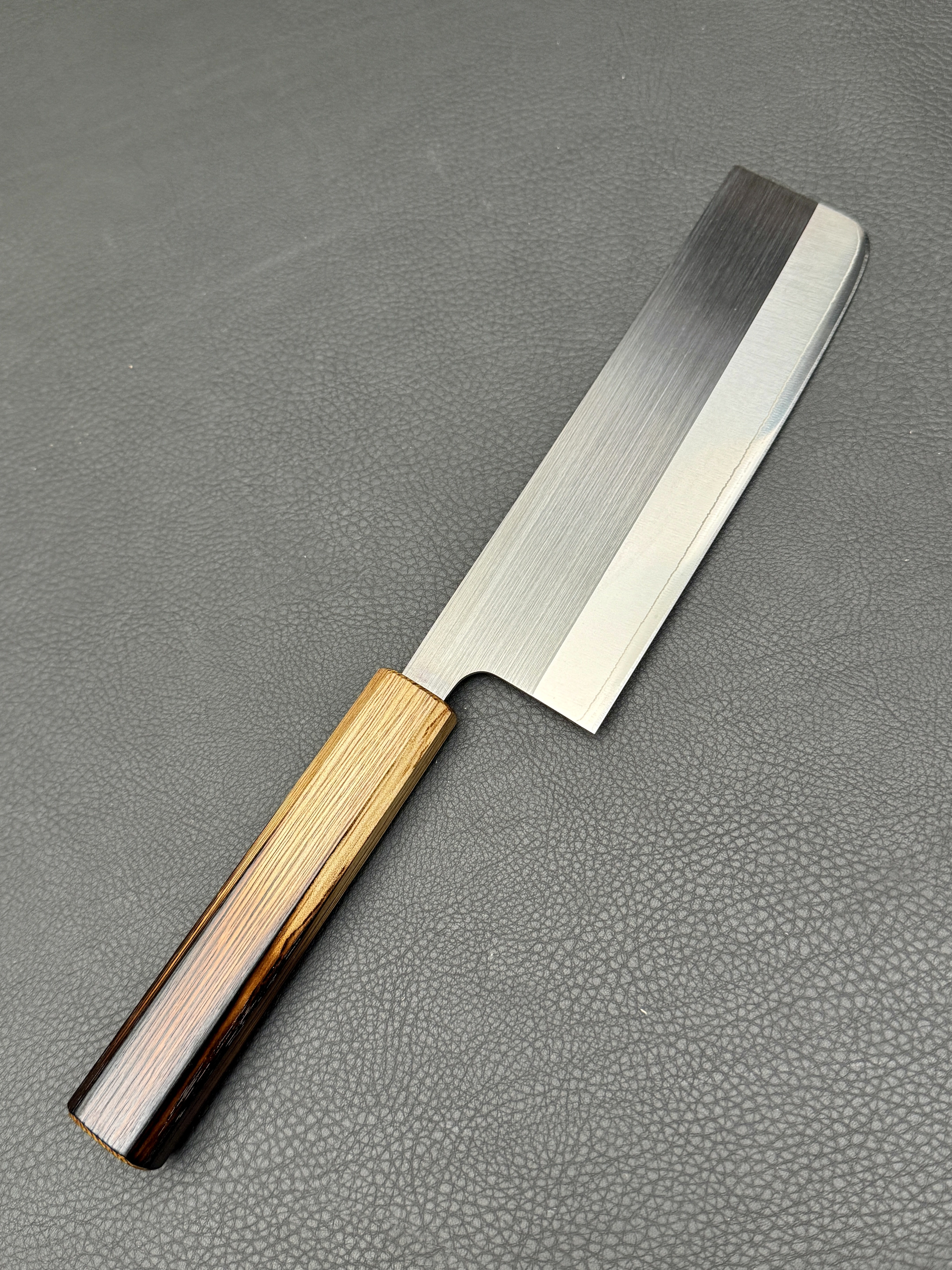 Fukushima 耐久性 Taikyū-sei, SRS13 stainless, Nakiri (vegetable knife), 165mm, Yakiurushi handle