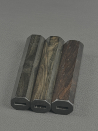 Traditioneel octagonaal Coromandel/Ebbenhout handvat (maat L)