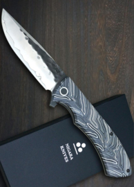 Nigara SG2 Tsuchime Damascus Folding Knife G10 Handle