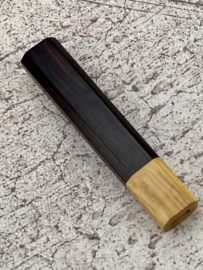 Traditional octagonal handle- Ebony with Yellow Poplar- (size L)