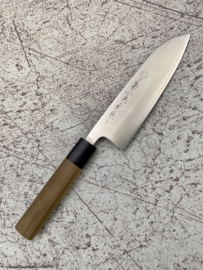 Kikuichi Ginsan #3 Santoku Sanmai, Walnoot octagonaal heft  -165 mm-