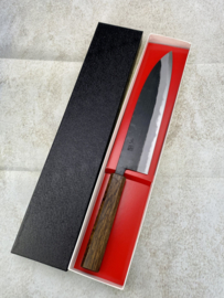 Hinokuni Shirogami #1 Gyuto kuroichi Sanmai, Oak octagonal -210 mm-