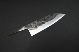 Sumio Kawamura, Santoku (universeel mes), 165 mm, Sanmai, Shirogami #1 kern, -non-stainless cladding - geslepen.