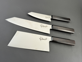 Katsumoto 間ノ岳 Ainodake AUS-8, giftset with 3 knives